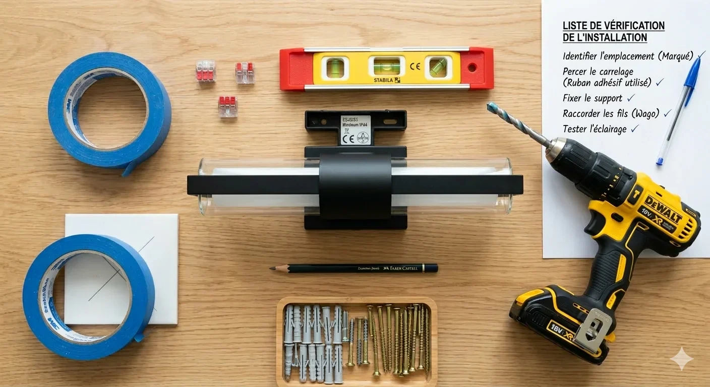 Installer une applique dans une salle de bain : la checklist pas à pas