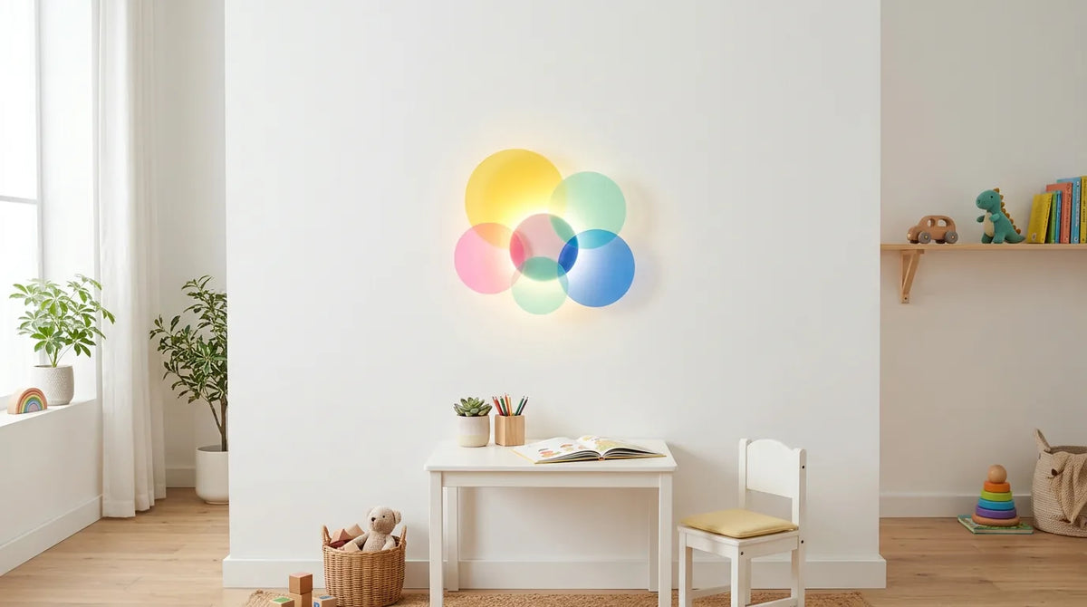 Appliques murales multicolores