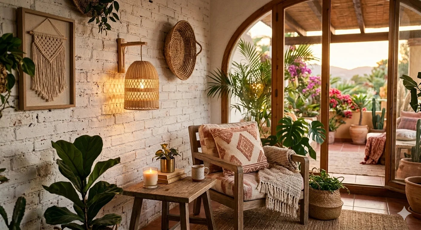 Appliques murales en rotin Image