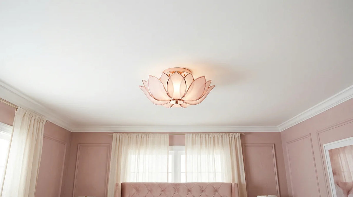 Plafonniers roses