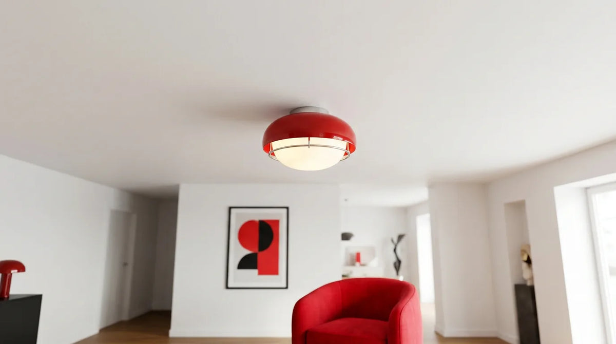 Plafonniers rouges