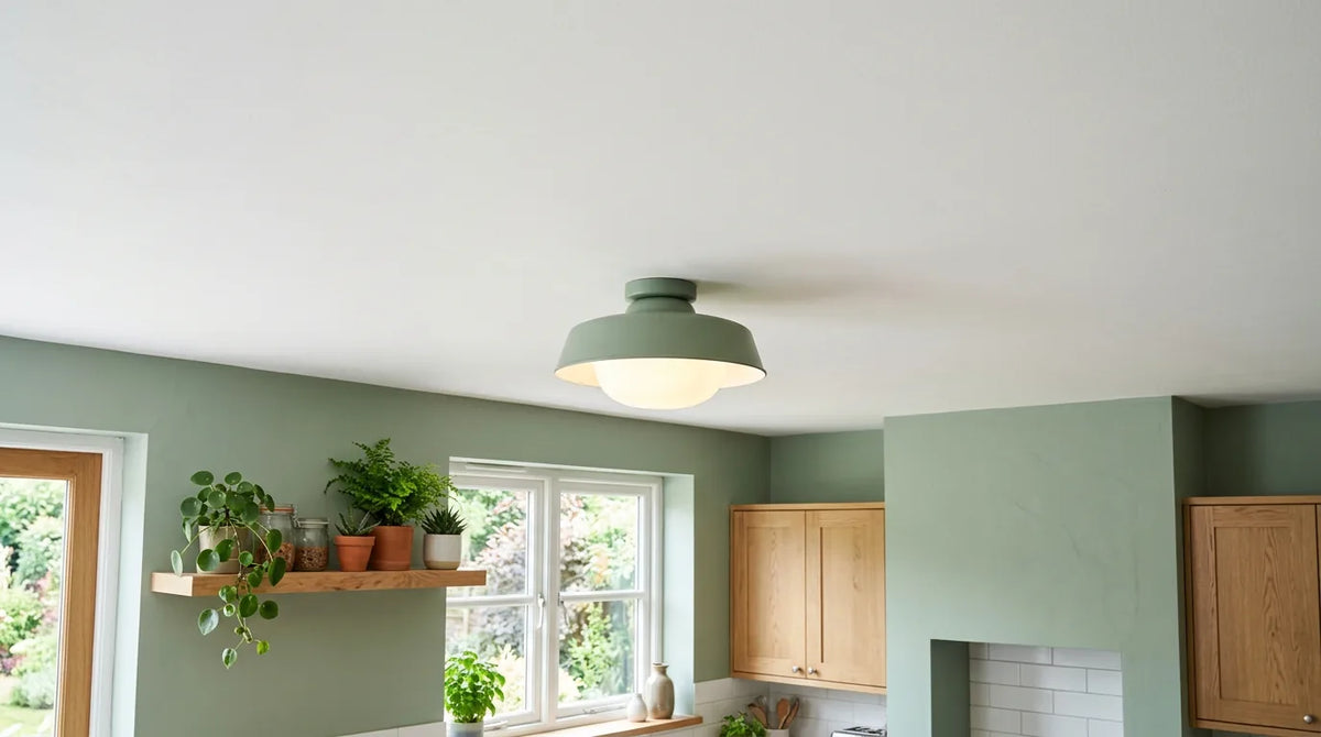 Plafonniers verts
