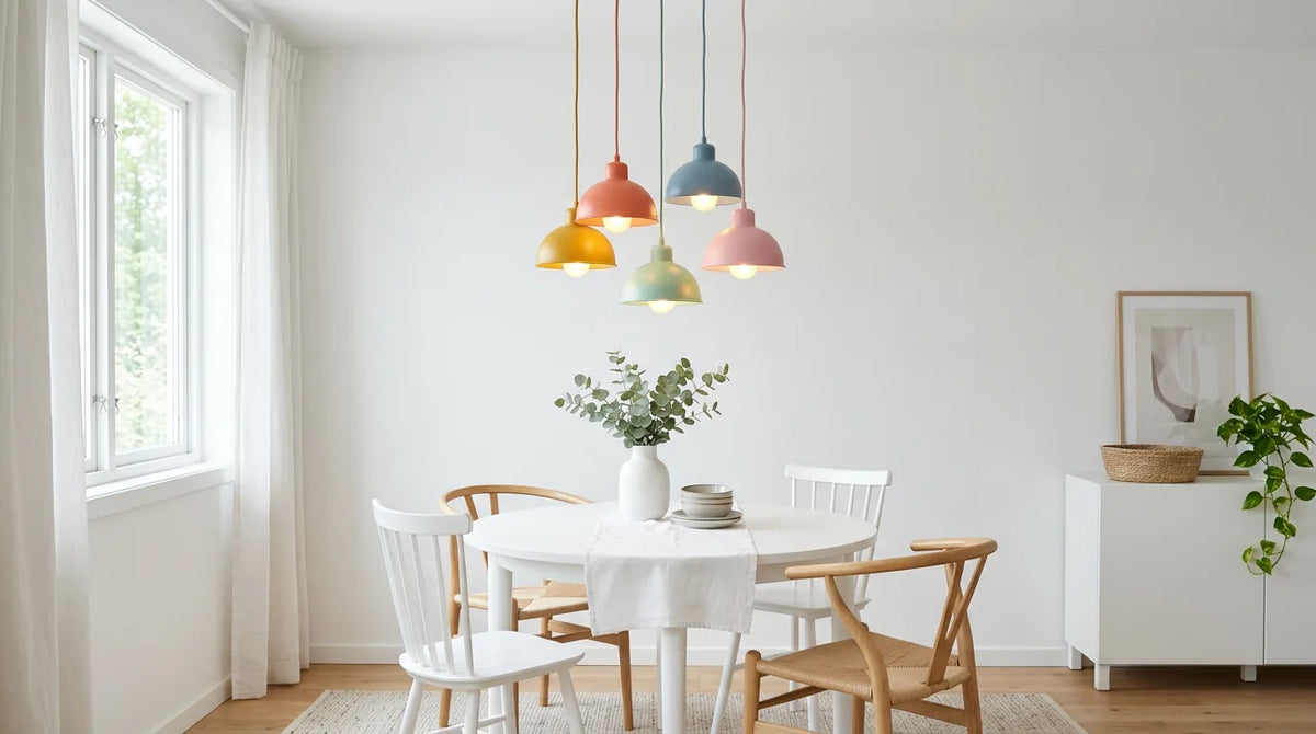 Suspensions multicolores