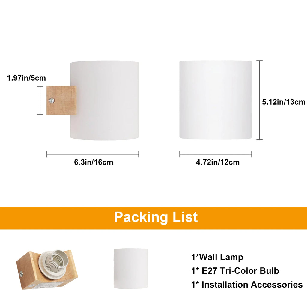 Applique murale intérieure bois LED 4W