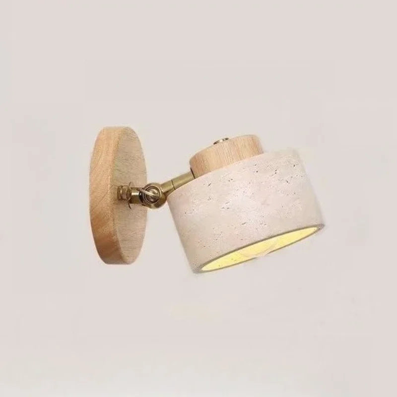 Applique Liseuse Wabi-Sabi Bois & Pierre – Orientable