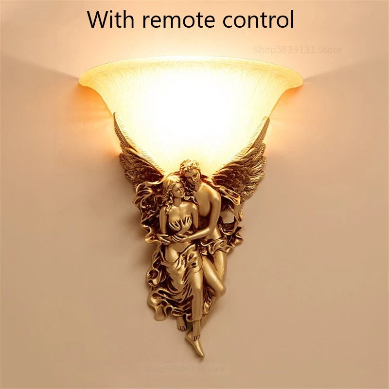 Applique Murale Ange – Résine LED Rétro Européenne