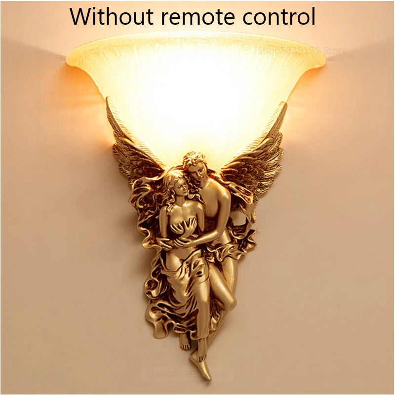 Applique Murale Ange – Résine LED Rétro Européenne