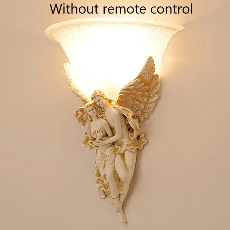 Applique Murale Ange – Résine LED Rétro Européenne