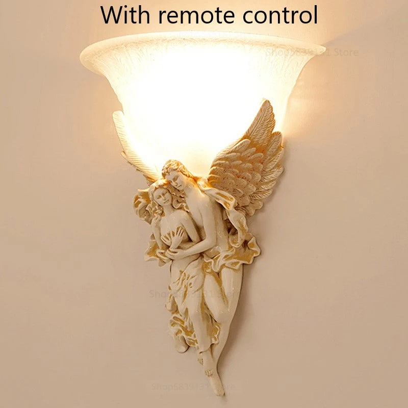 Applique Murale Ange – Résine LED Rétro Européenne
