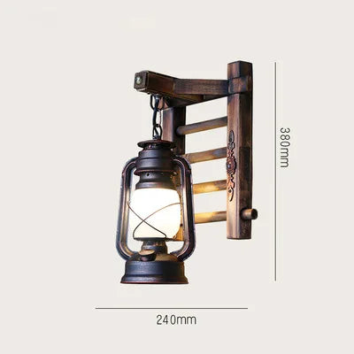 Applique Murale Bambou & Verre – Rétro Industrielle Échelle
