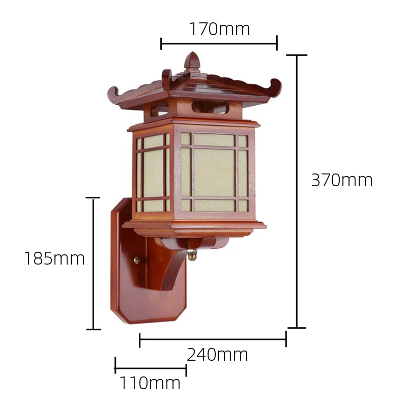 Applique Murale Bois Antique – Rétro Art Déco E27