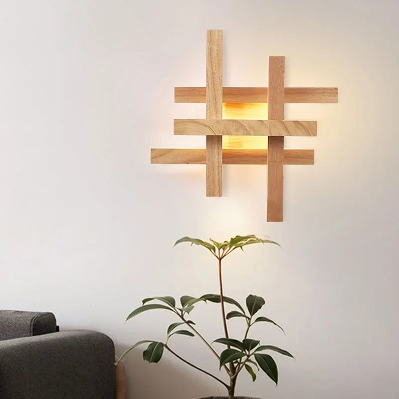 Applique Murale Bois Design – LED Art Décorative