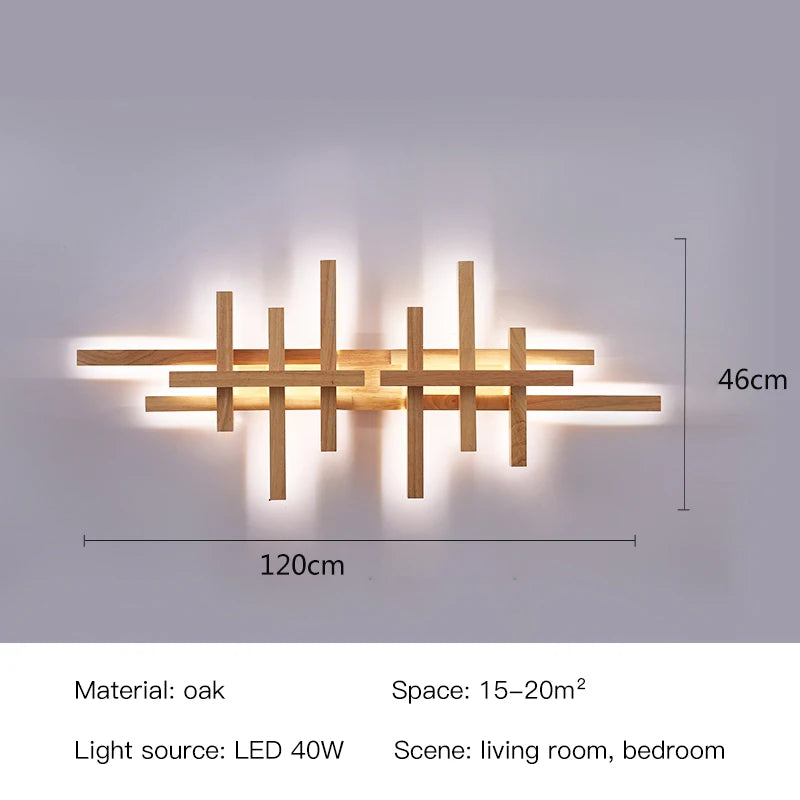 Applique Murale Bois Design – LED Art Décorative