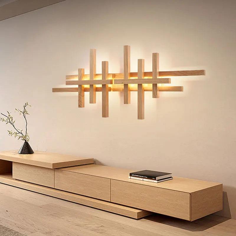 Applique Murale Bois Design – LED Art Décorative
