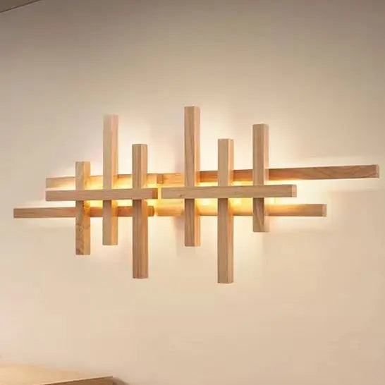 Applique Murale Bois Design – LED Art Décorative