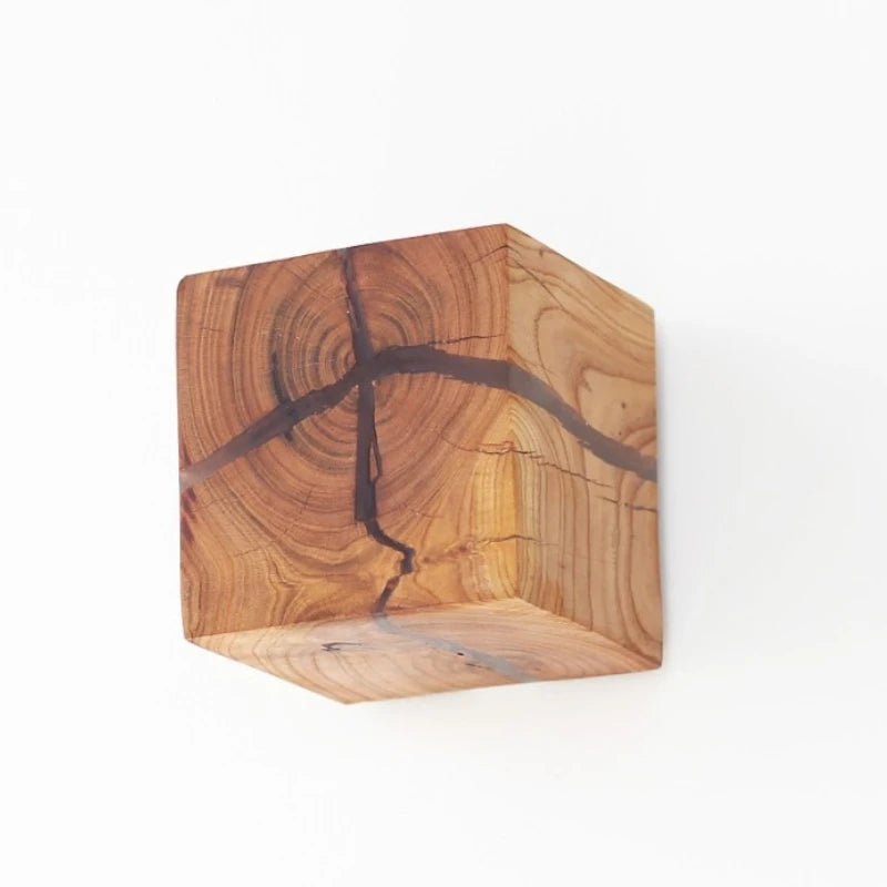 Applique Murale Bois Massif – Carrée Scandinave