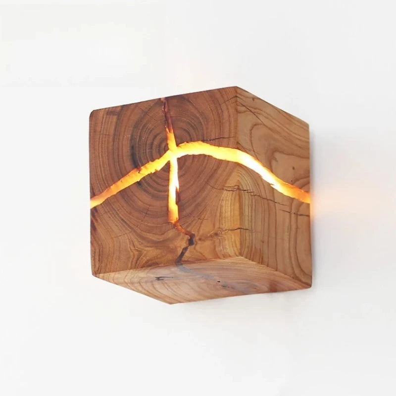 Applique Murale Bois Massif – Carrée Scandinave