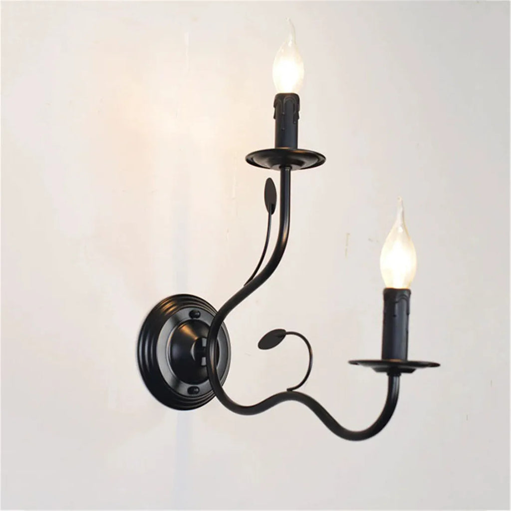 Applique Murale Bougeoir – Industrielle Noire E14