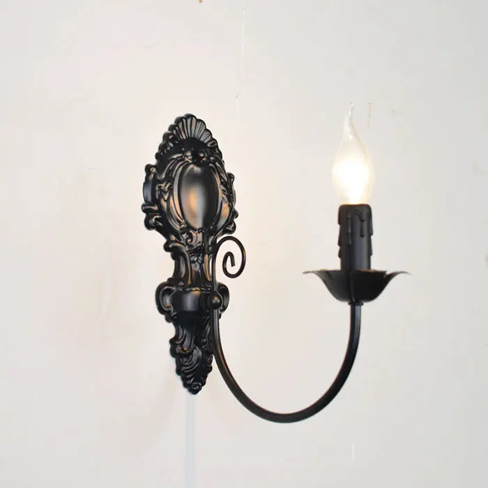 Applique Murale Bougeoir – Industrielle Noire E14