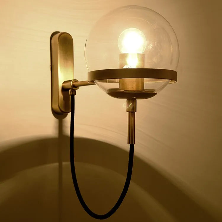 Applique Murale Boule de Verre – Nordique E27