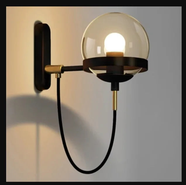 Applique Murale Boule de Verre – Nordique E27