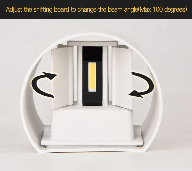 Applique Murale COB LED – Aluminium IP65 Intérieur/Extérieur