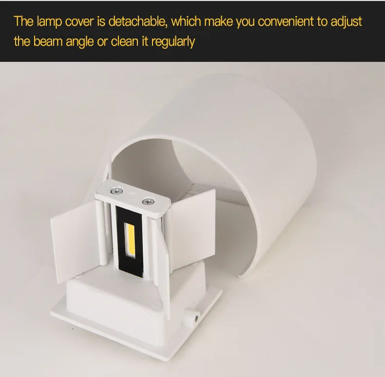 Applique Murale COB LED – Aluminium IP65 Intérieur/Extérieur