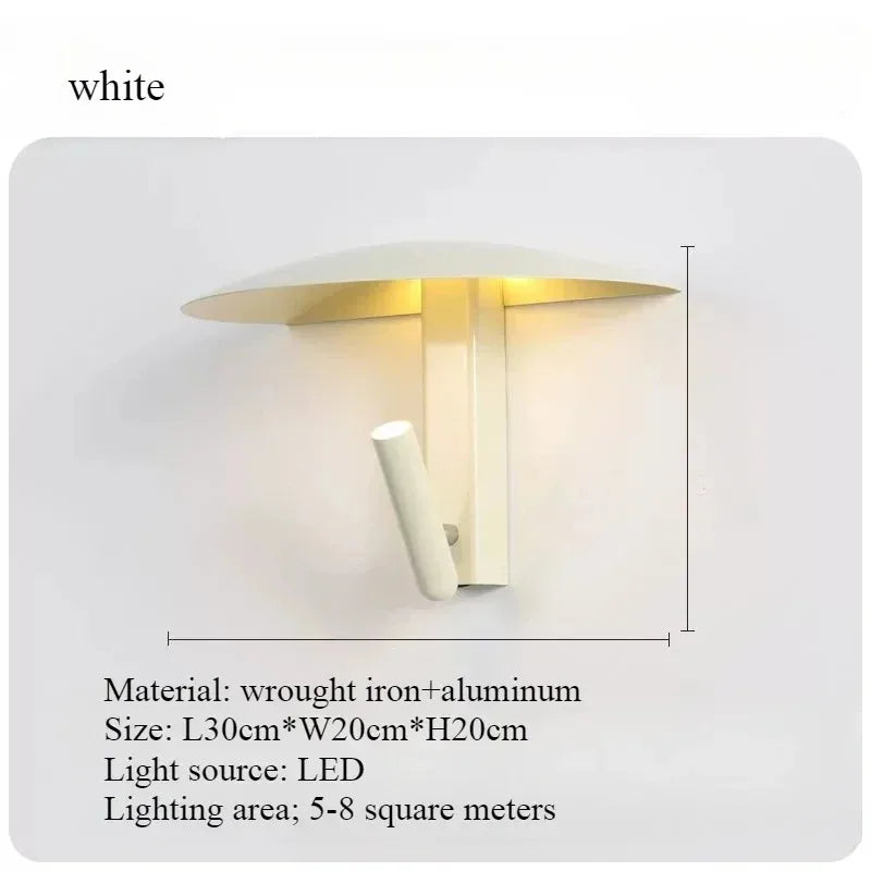 Applique Murale Champignon – Métal LED Rétro Moderne