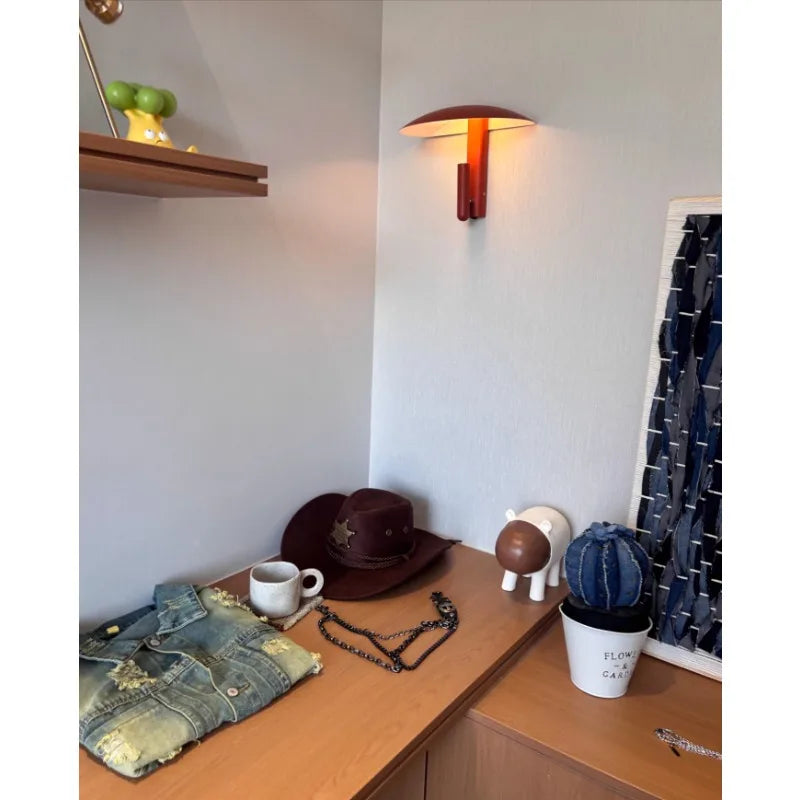 Applique Murale Champignon – Métal LED Rétro Moderne