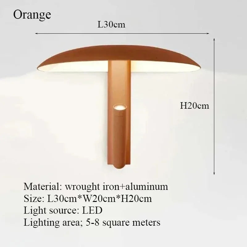 Applique Murale Champignon – Métal LED Rétro Moderne