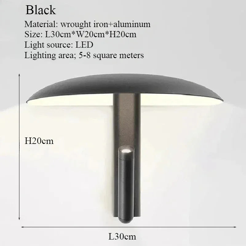 Applique Murale Champignon – Métal LED Rétro Moderne