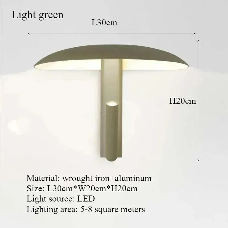 Applique Murale Champignon – Métal LED Rétro Moderne