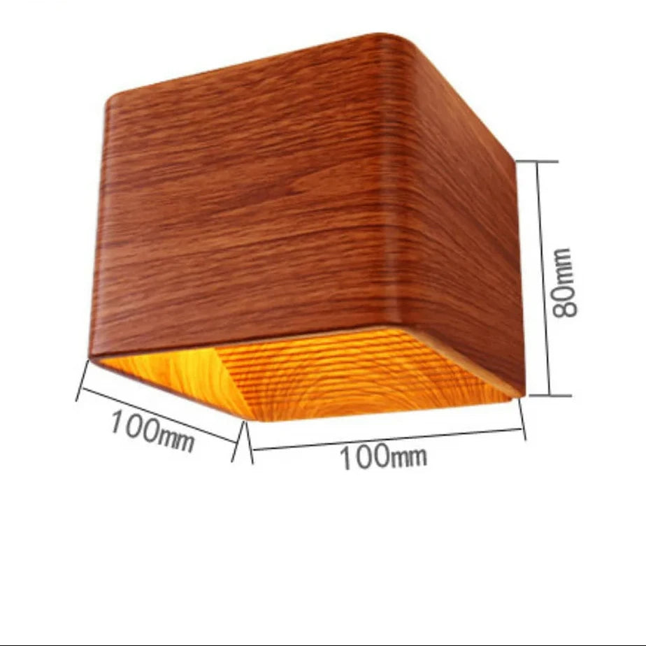 Applique Murale Chevet – Effet Bois, Moderne LED