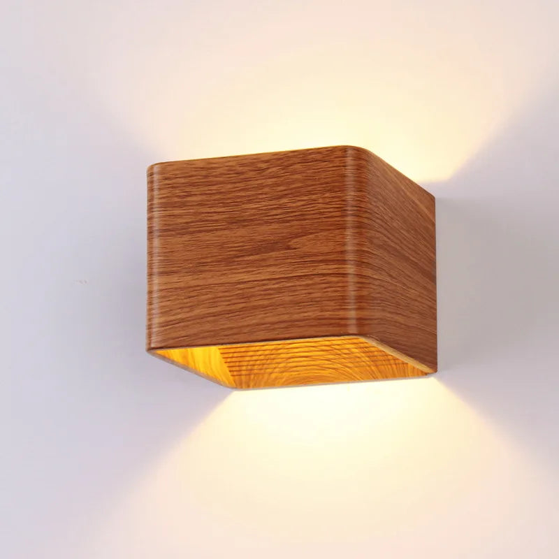 Applique Murale Chevet – Effet Bois, Moderne LED