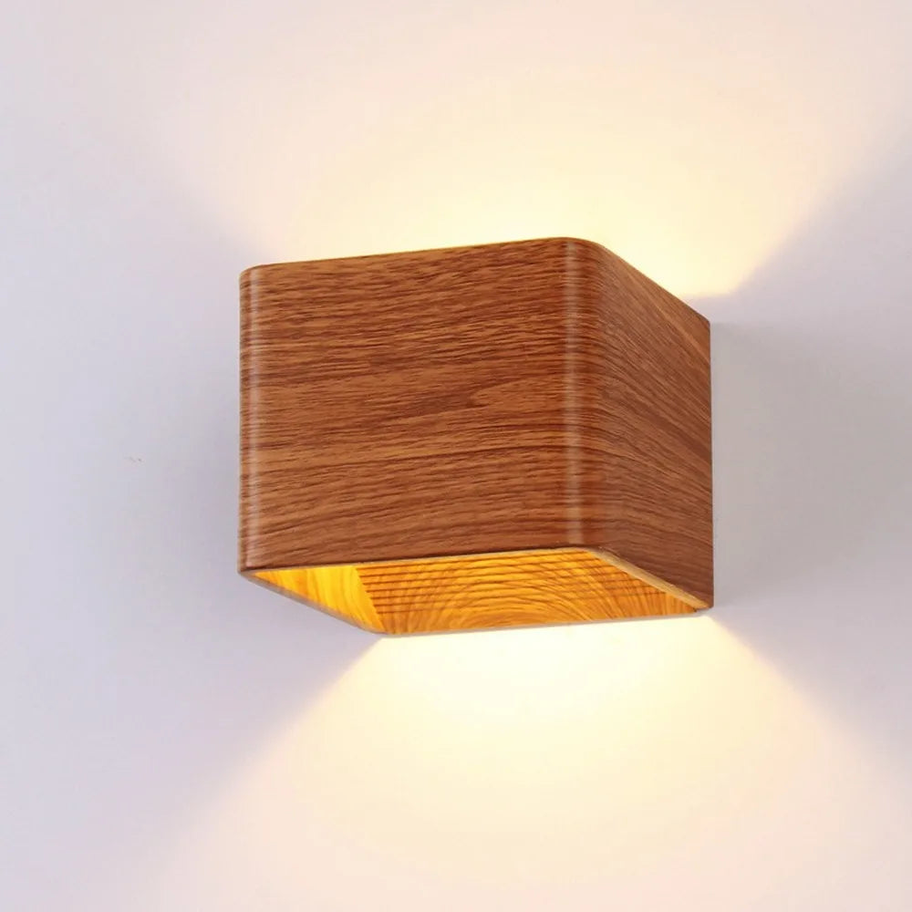 Applique Murale Chevet – Effet Bois, Moderne LED