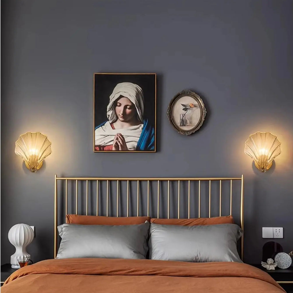 Applique Murale Coquille de Verre – E14 Chevet
