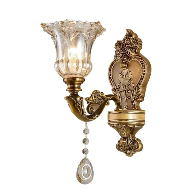 Applique Murale Cristal Double – Européenne Rétro
