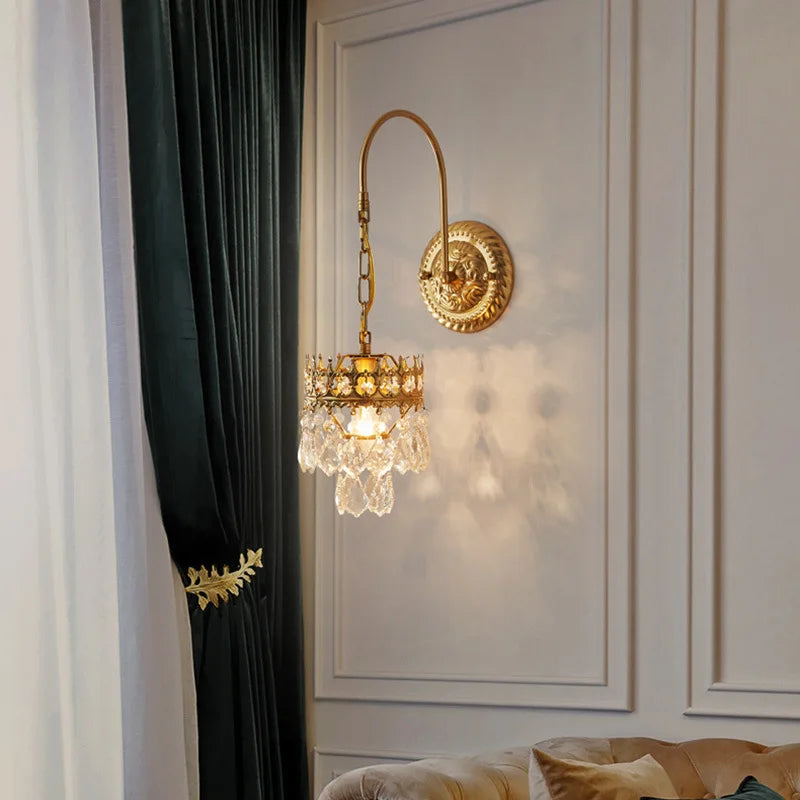Applique Murale Cristal K9 – Couronne Luxe Rétro