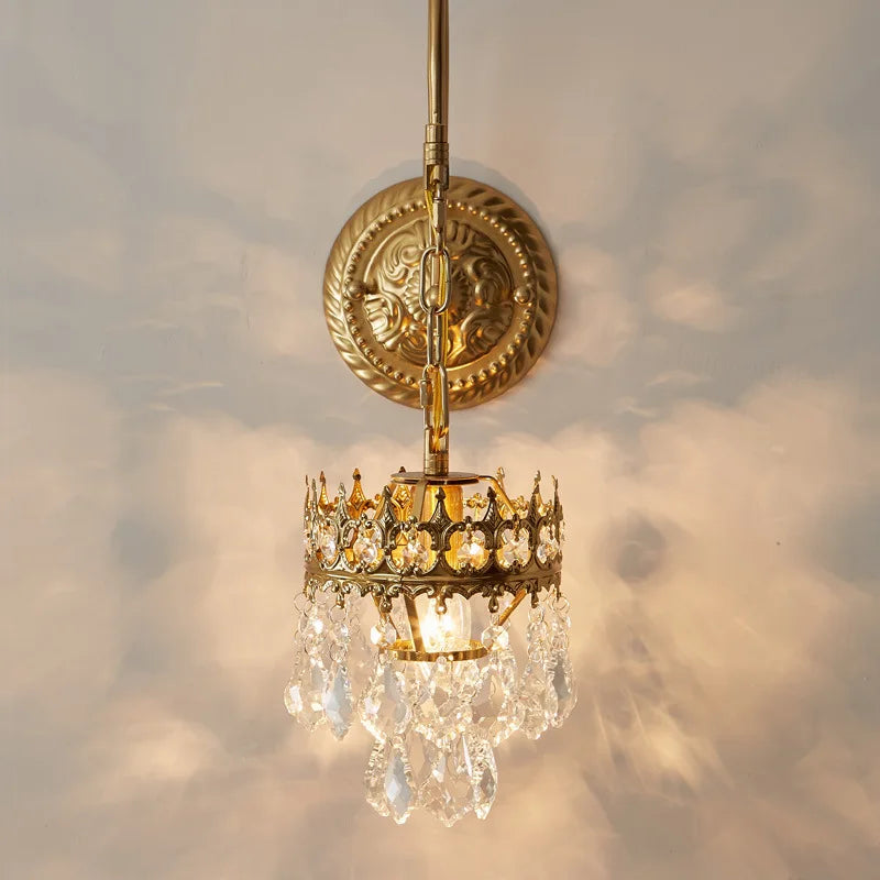 Applique Murale Cristal K9 – Couronne Luxe Rétro
