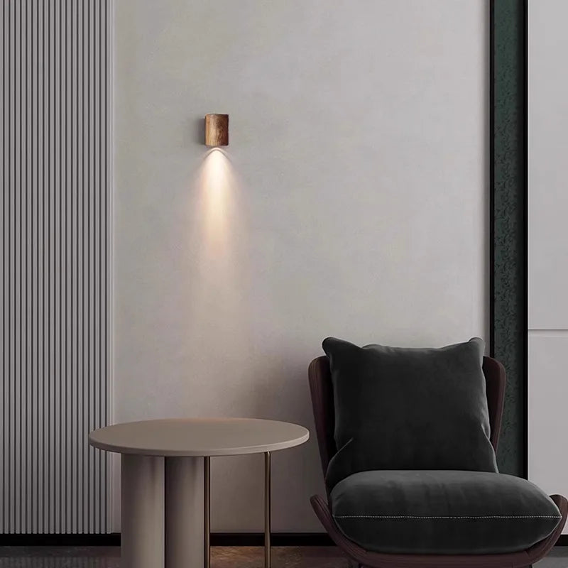 Applique Murale Demi-Cylindre – Wabi-Sabi LED d'Ambiance
