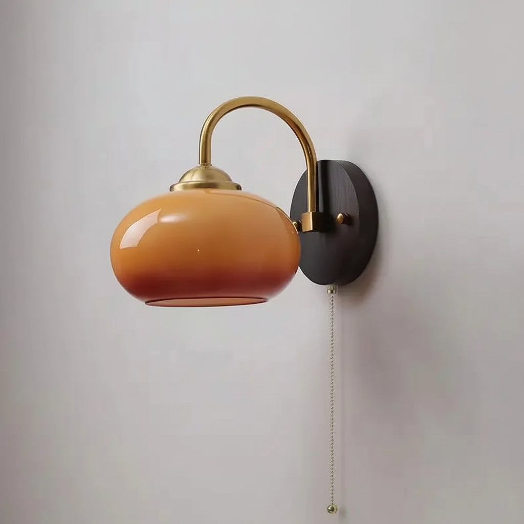 Applique Murale Design Verre & Bois