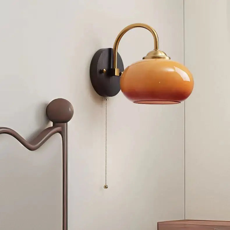 Applique Murale Design Verre & Bois