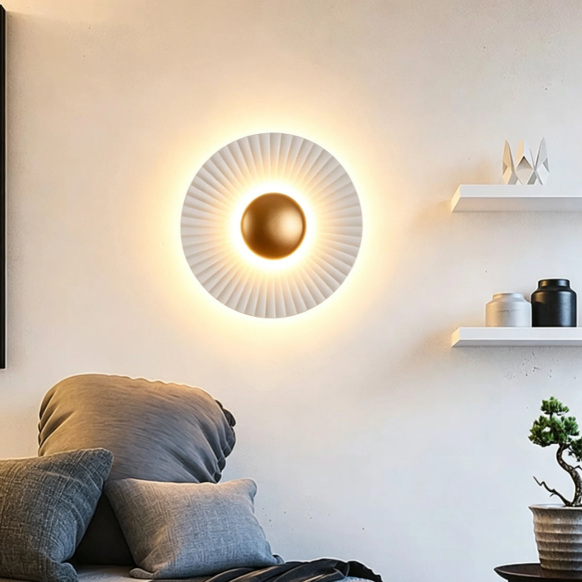 Applique Murale Disque – Aluminium LED Moderne