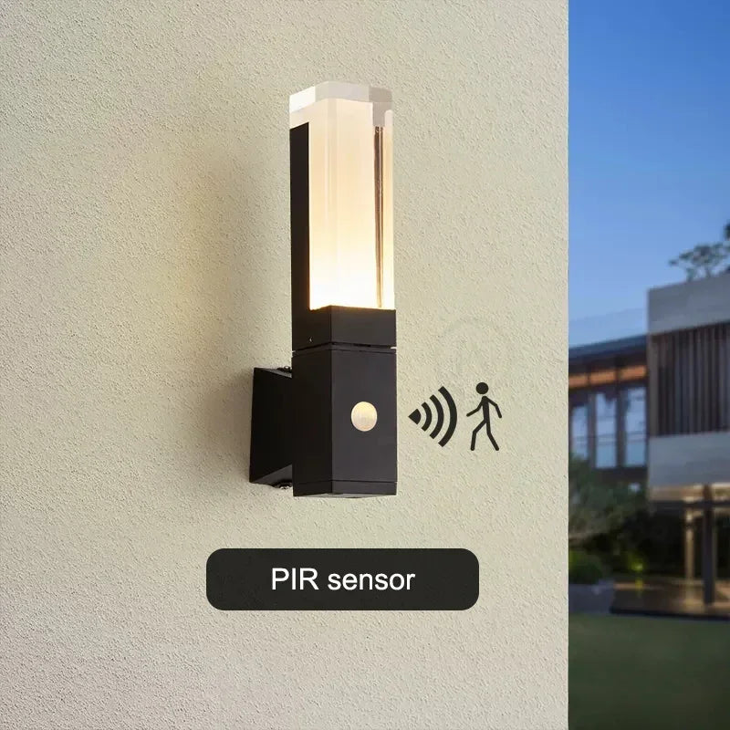 Applique Murale Extérieure LED Détecteur – Noire IP65