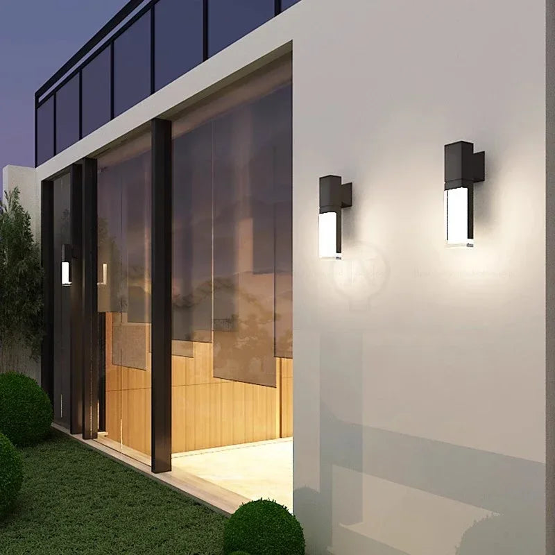 Applique Murale Extérieure LED Détecteur – Noire IP65