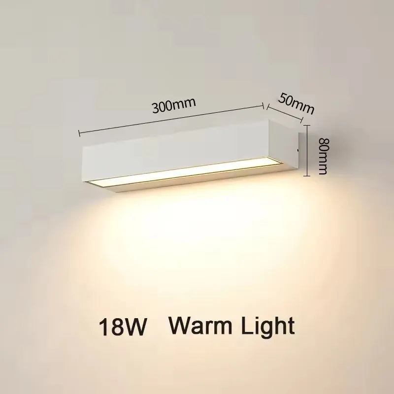 Applique Murale Extérieure LED Linéaire – Aluminium Étanche