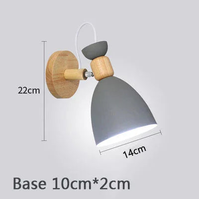 Applique Murale Fer & Bois – Nordique Orientable E27