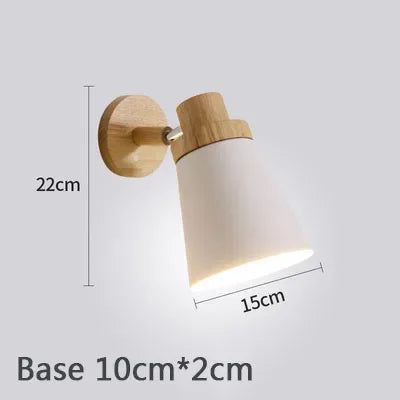 Applique Murale Fer & Bois – Nordique Orientable E27