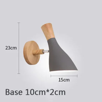 Applique Murale Fer & Bois – Nordique Orientable E27