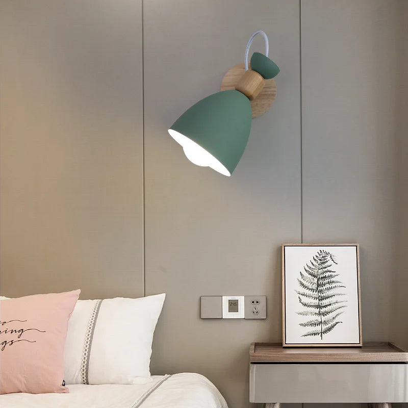 Applique Murale Fer & Bois – Nordique Orientable E27